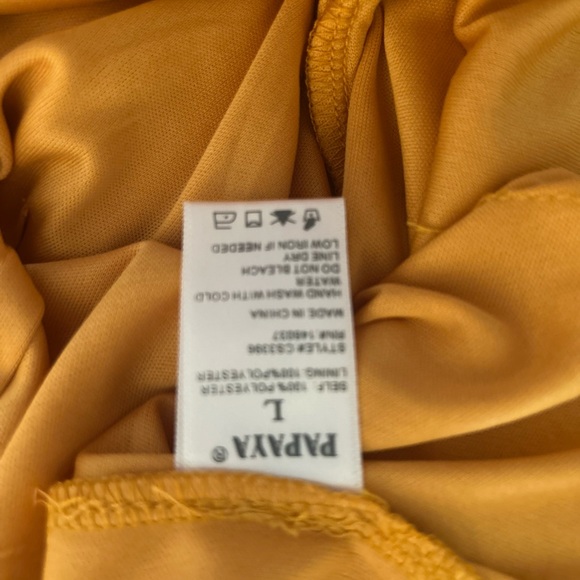 Papaya Mustard V-Neck Maxi Jumpsuit with Waist Tie - Picture 4 of 10